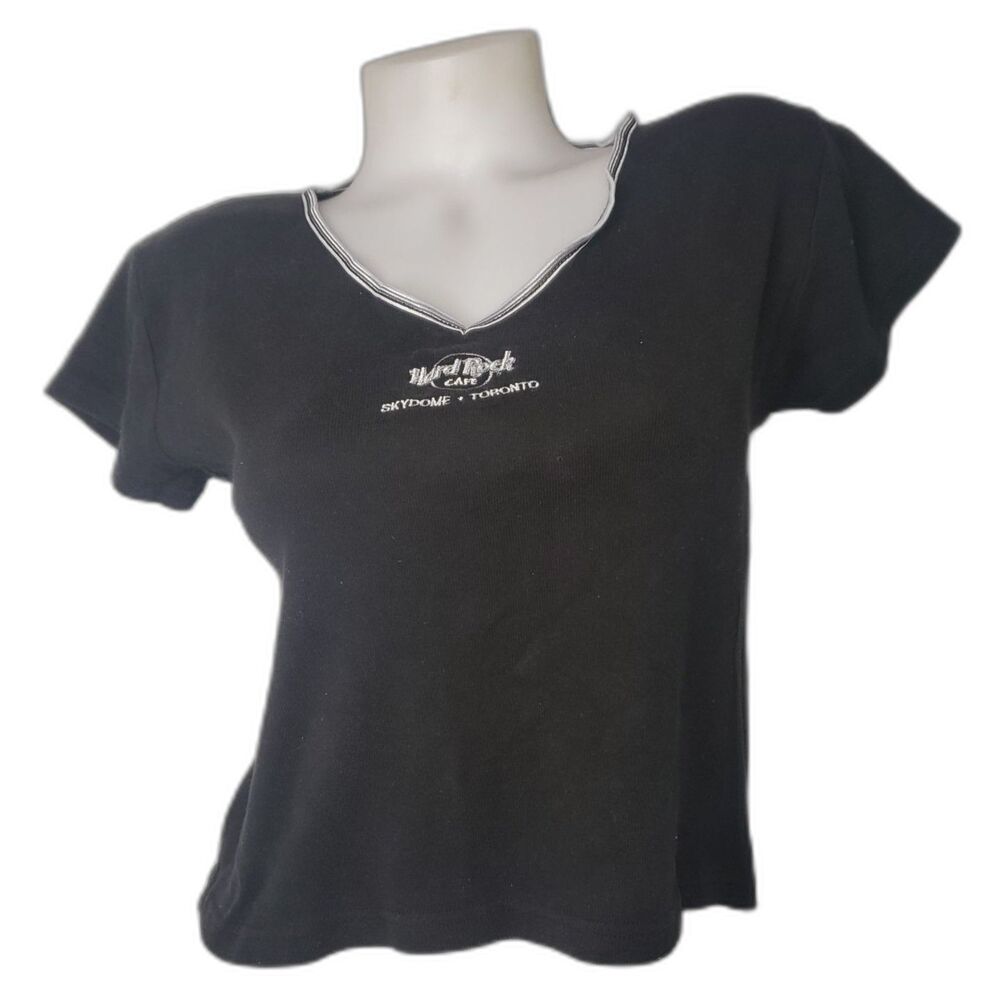 Hard Rock Cafe Black Short Sleeve Logo Crop Tee